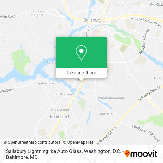 Mapa de Salisbury Lightninglike Auto Glass