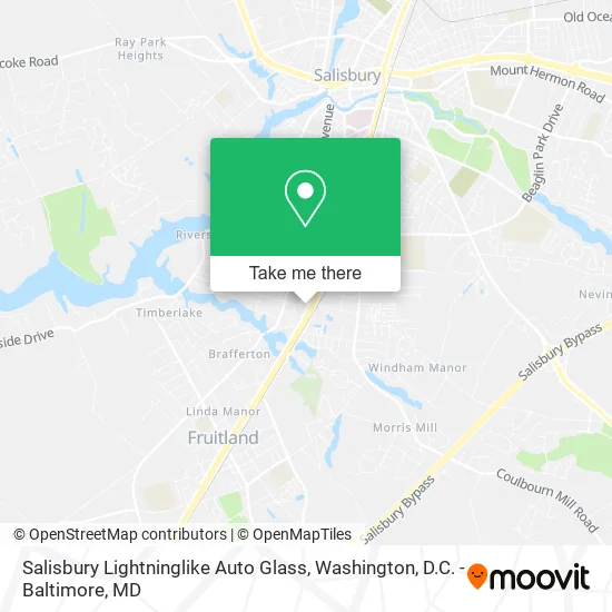 Salisbury Lightninglike Auto Glass map