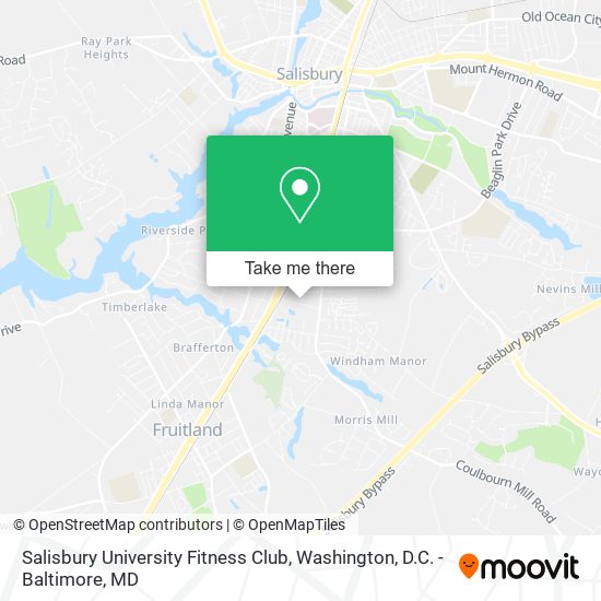 Salisbury University Fitness Club map