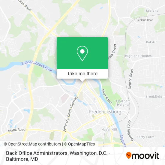 Back Office Administrators map