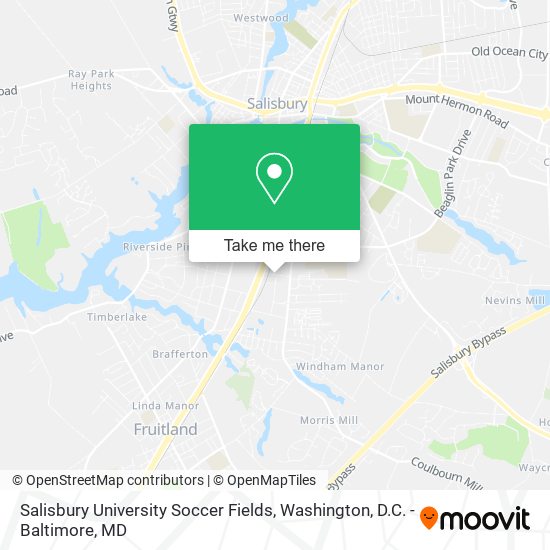 Salisbury University Soccer Fields map