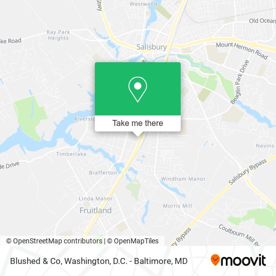 Blushed & Co map