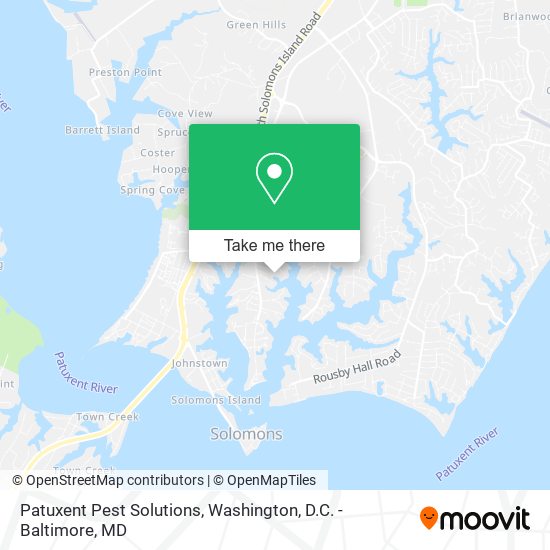 Patuxent Pest Solutions map