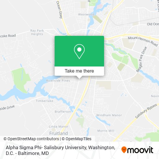 Alpha Sigma Phi- Salisbury University map