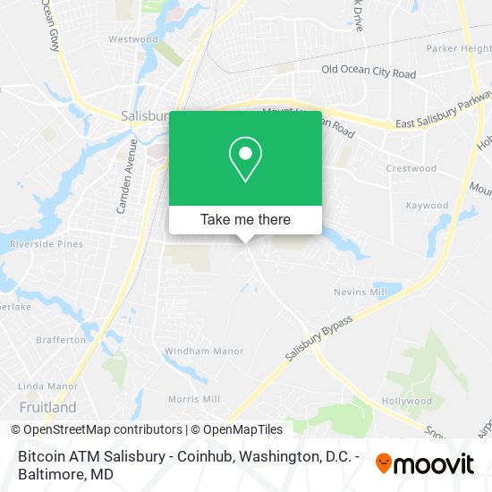 Mapa de Bitcoin ATM Salisbury - Coinhub