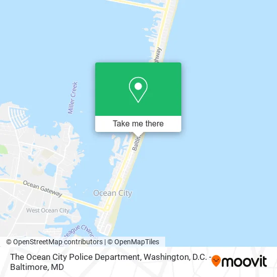 The Ocean City Police Department map