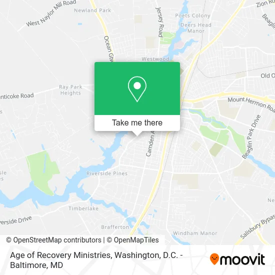 Age of Recovery Ministries map