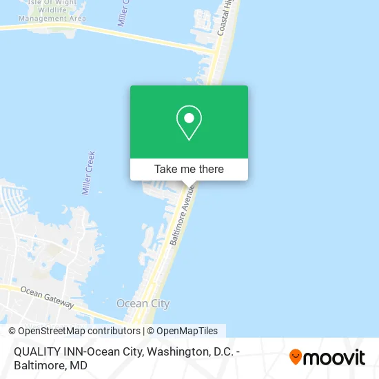 QUALITY INN-Ocean City map