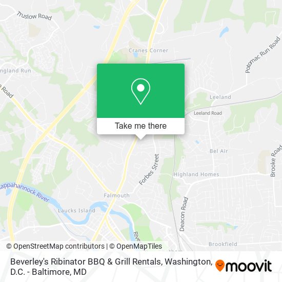 Mapa de Beverley's Ribinator BBQ & Grill Rentals