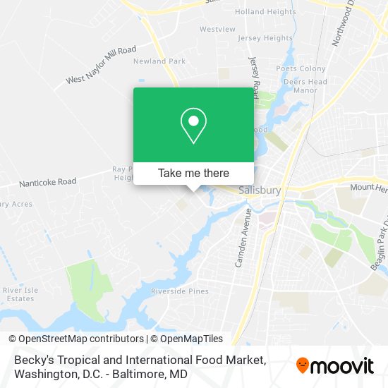 Becky's Tropical and International Food Market map