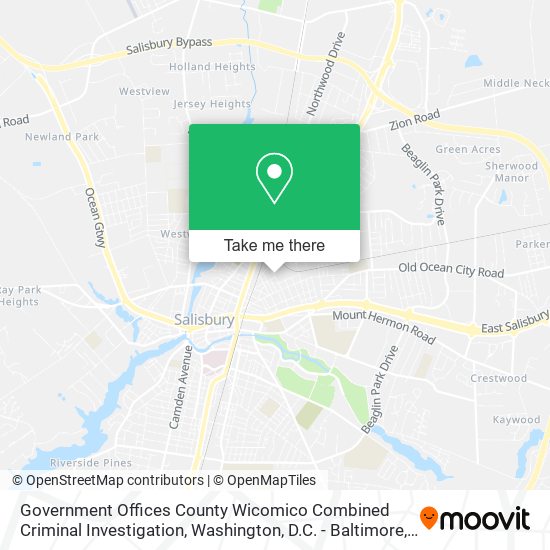 Government Offices County Wicomico Combined Criminal Investigation map