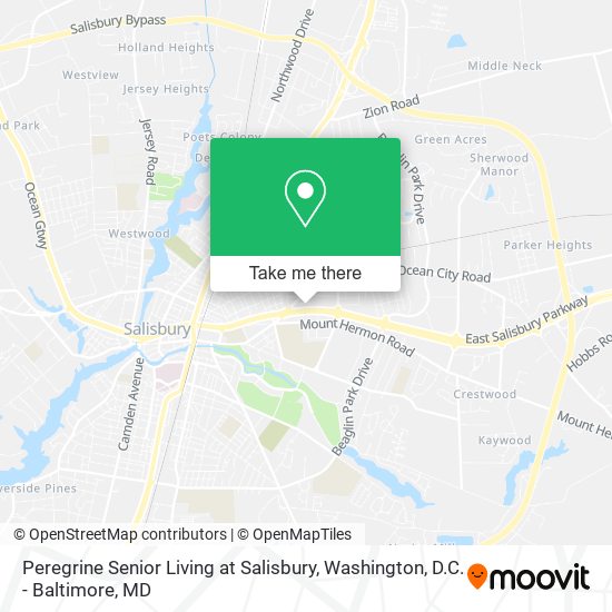 Peregrine Senior Living at Salisbury map
