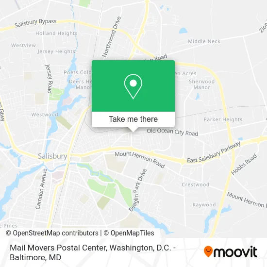 Mail Movers Postal Center map