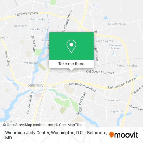 Mapa de Wicomico Judy Center