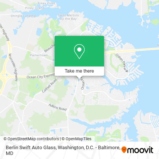 Berlin Swift Auto Glass map