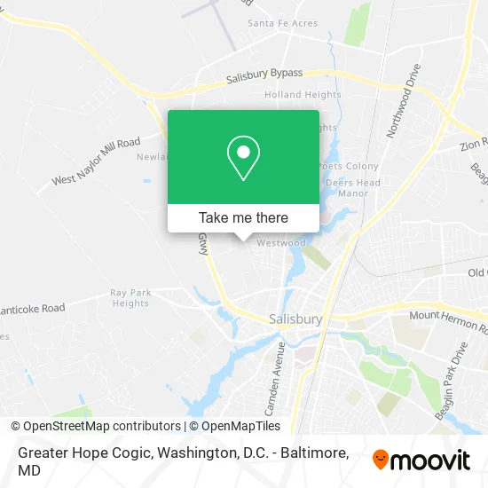 Greater Hope Cogic map