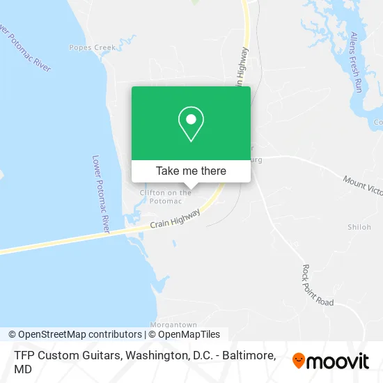 TFP Custom Guitars map