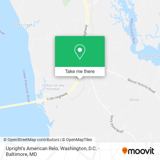 Mapa de Upright's American Relo