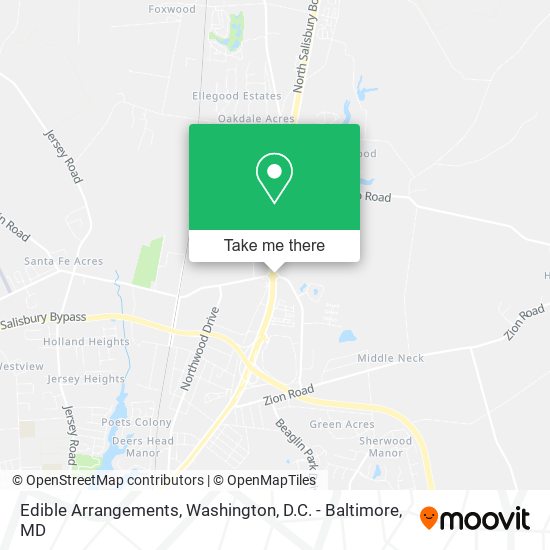Mapa de Edible Arrangements