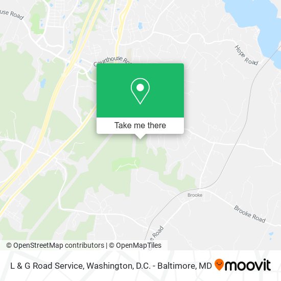 L & G Road Service map