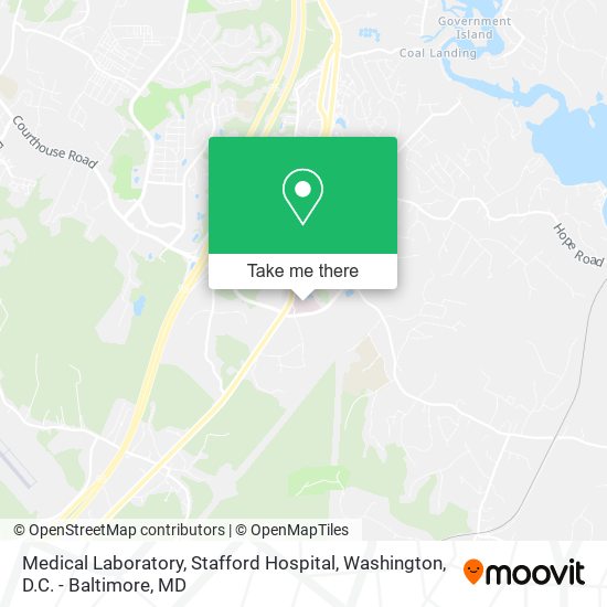 Mapa de Medical Laboratory, Stafford Hospital