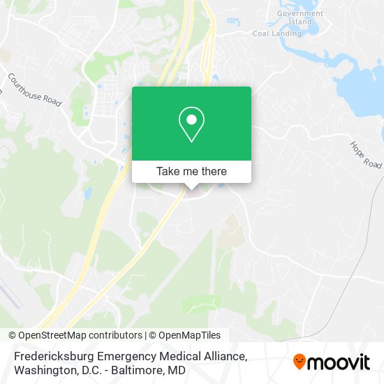 Mapa de Fredericksburg Emergency Medical Alliance