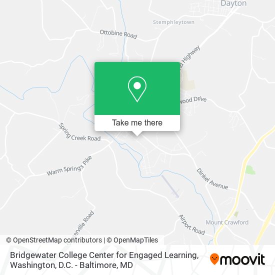 Mapa de Bridgewater College Center for Engaged Learning