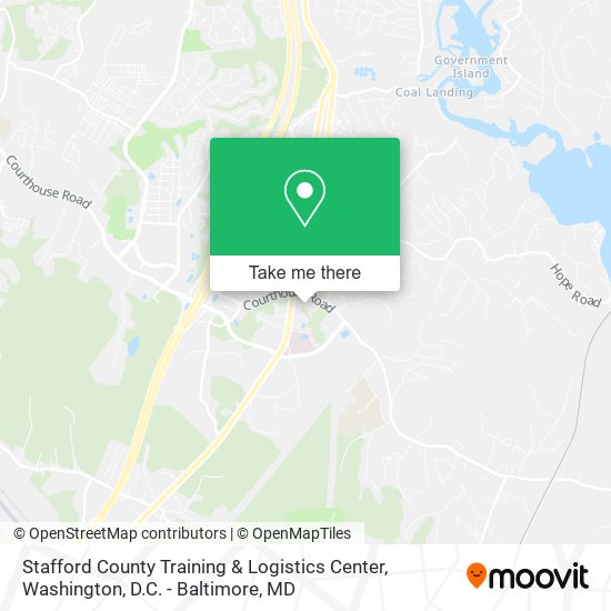 Stafford County Training & Logistics Center map