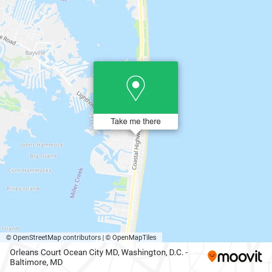 Mapa de Orleans Court Ocean City MD