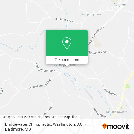 Bridgewater Chiropractic map