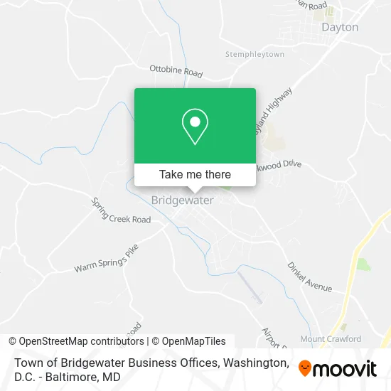 Town of Bridgewater Business Offices map