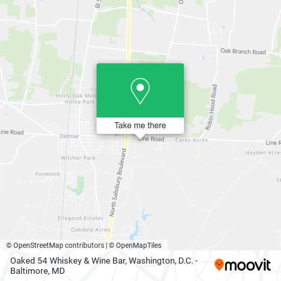 Mapa de Oaked 54 Whiskey & Wine Bar