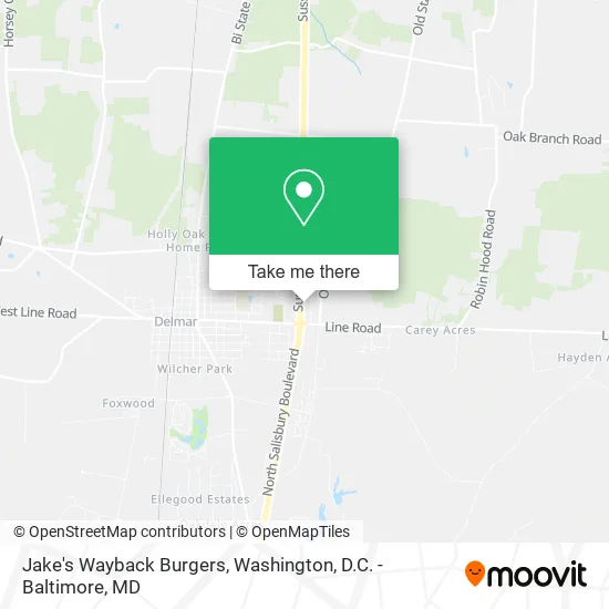 Jake's Wayback Burgers map