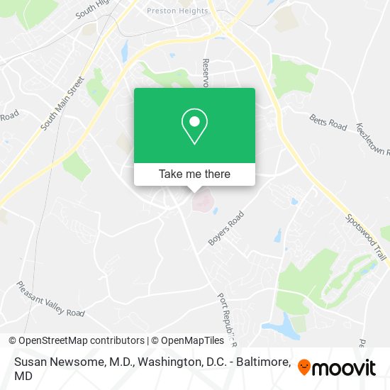Susan Newsome, M.D. map