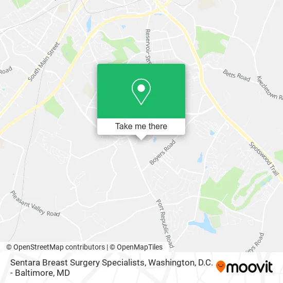 Sentara Breast Surgery Specialists map