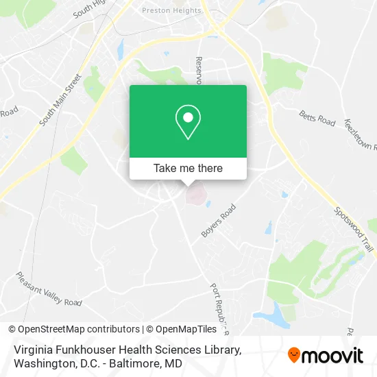 Virginia Funkhouser Health Sciences Library map