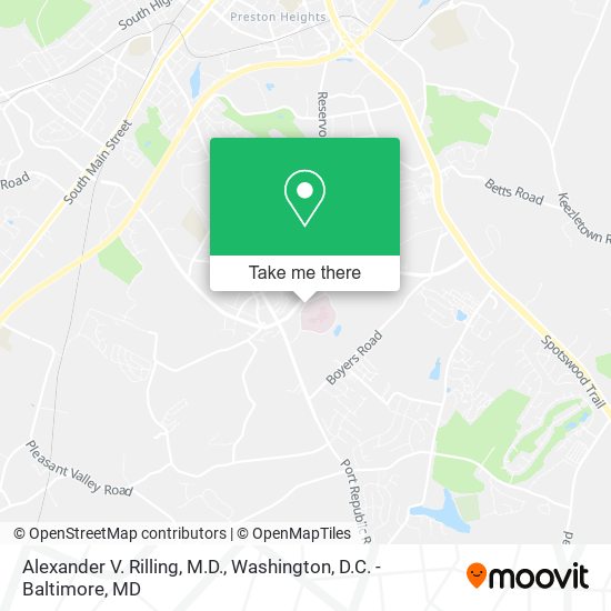 Alexander V. Rilling, M.D. map