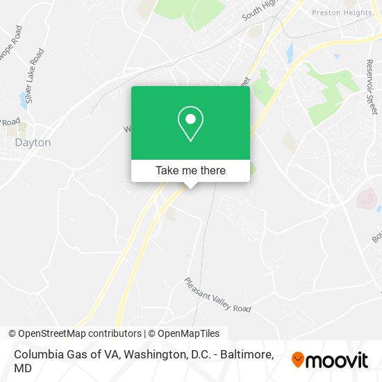 Mapa de Columbia Gas of VA