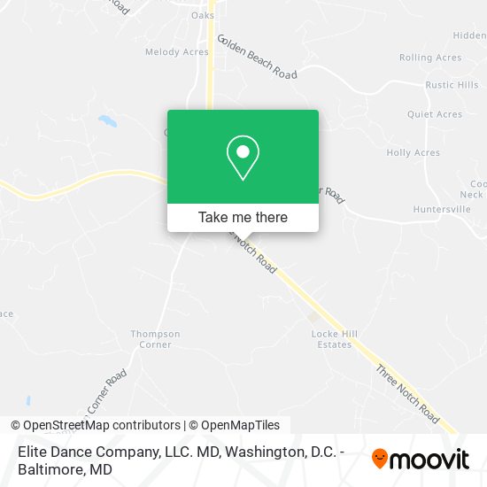 Elite Dance Company, LLC. MD map