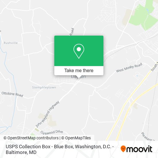 USPS Collection Box - Blue Box map