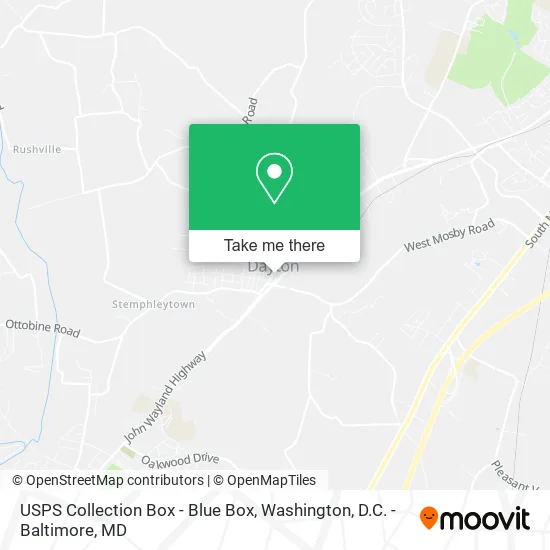 USPS Collection Box - Blue Box map