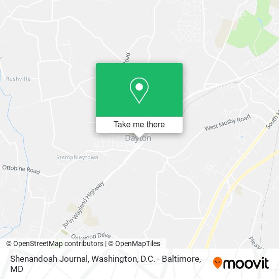 Shenandoah Journal map