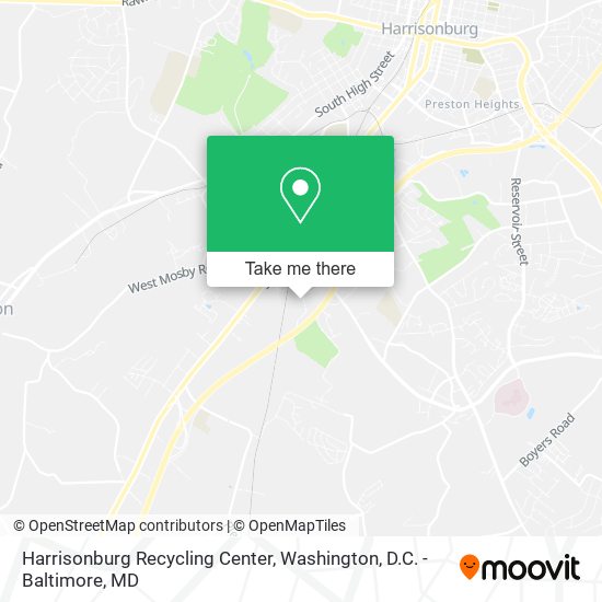 Harrisonburg Recycling Center map