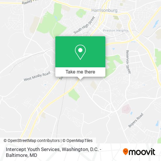Intercept Youth Services map