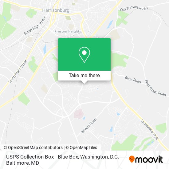 Mapa de USPS Collection Box - Blue Box