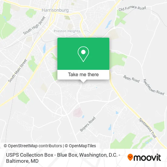 USPS Collection Box - Blue Box map