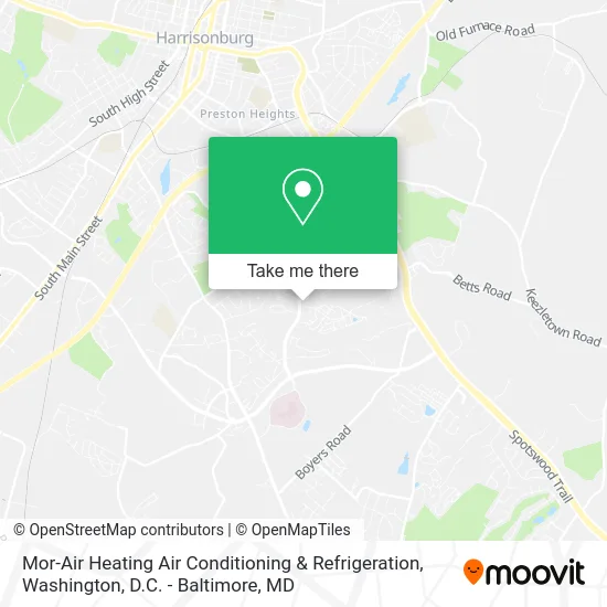 Mor-Air Heating Air Conditioning & Refrigeration map