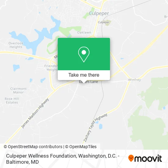 Culpeper Wellness Foundation map