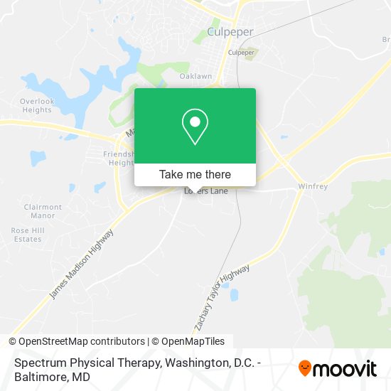 Mapa de Spectrum Physical Therapy