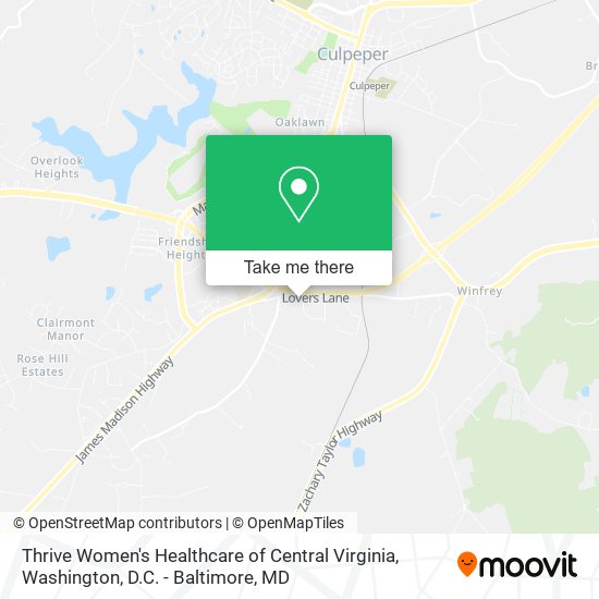 Thrive Women's Healthcare of Central Virginia map